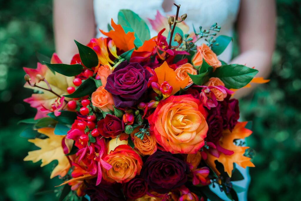 fall wedding flowers autumn bouquet