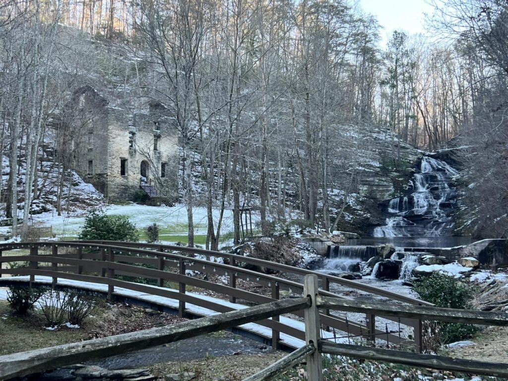 Hightower Falls wedding venue with outdoor ceremony and natural waterfall Near Atlanta