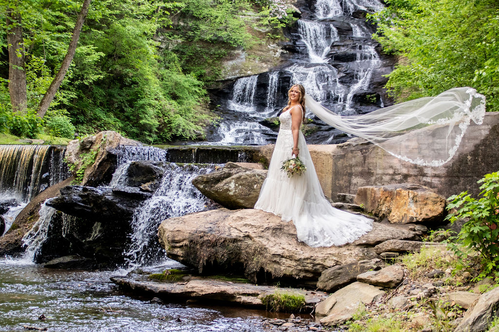 Romantic road trip destination Hightower Falls wedding venue near Atlanta in North Georgia